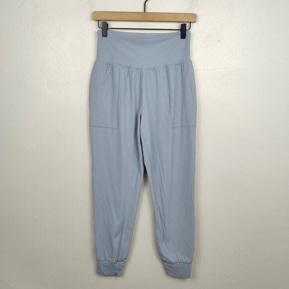Athleta Salutation‎ Joggers Womens Small Powder Blue Powervita Travel Lounge - Picture 1 of 8